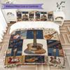 Guitar Music Pattern Bedding uilt Set uilt Cover Pillowcase Home Decoration Birthday Gift (1 * duvet cover + 2 * pillowcase  without core)56