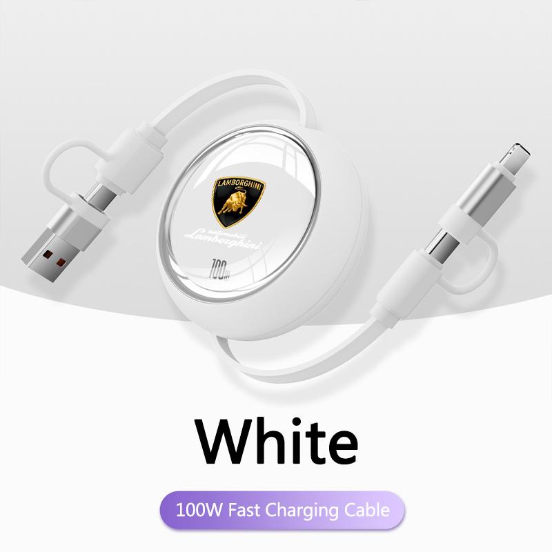 For Lamborghini Urus Huracan Aventador Premium Auto Headrest 3-in-1 Micro Data Wire USB Type C Fast Charging Car Charger Cable ngf1