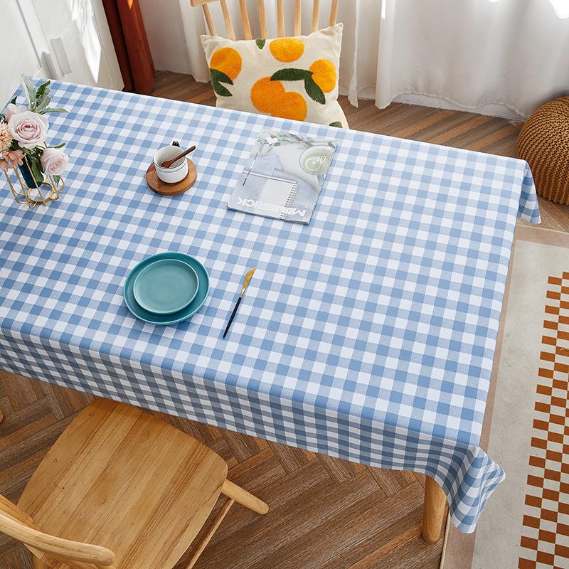PVC Tablecloth Waterproof and Oil-proof Disposable Tablecloth Ins Style Rectangular Dining Table Cloth Coffee Table Table Mat