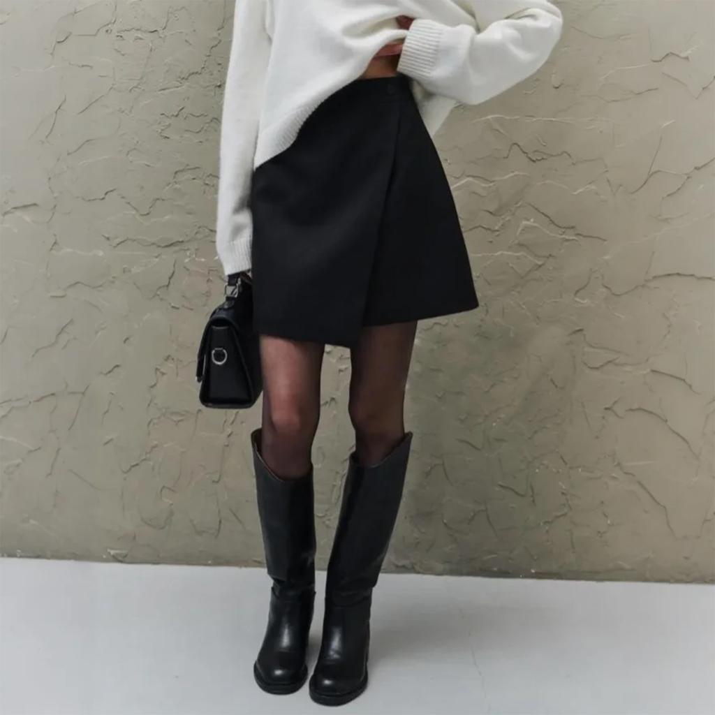 Damen Neuer Hoher, Taillierter Schlankmachender Unregelmäßiger, Enthüllender Anzug Bodycon Rock