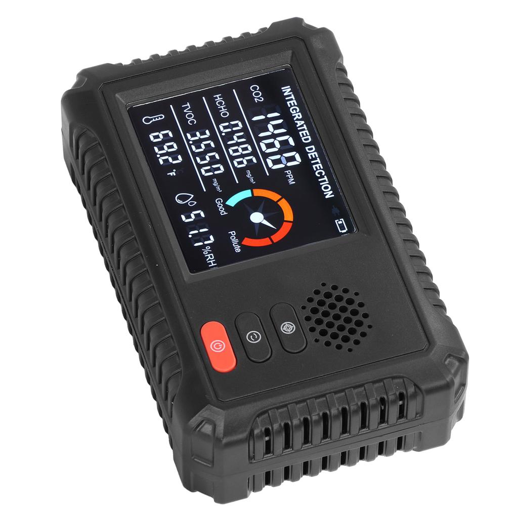 Air Quality Detector 5 in 1 Real Time Environmental Assessment Monitor for HCHO TVOC CO2