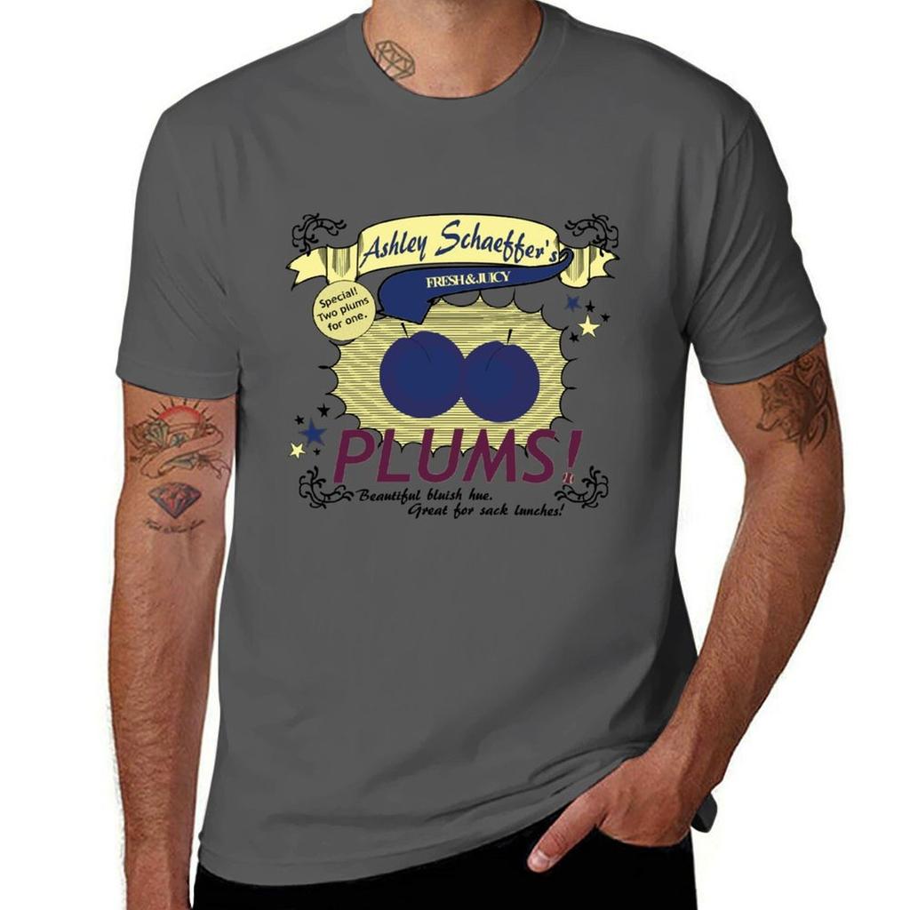 Ashley Schaeffers Plums Tshirt Casual Breathable Short Sleeve Top Tshirt