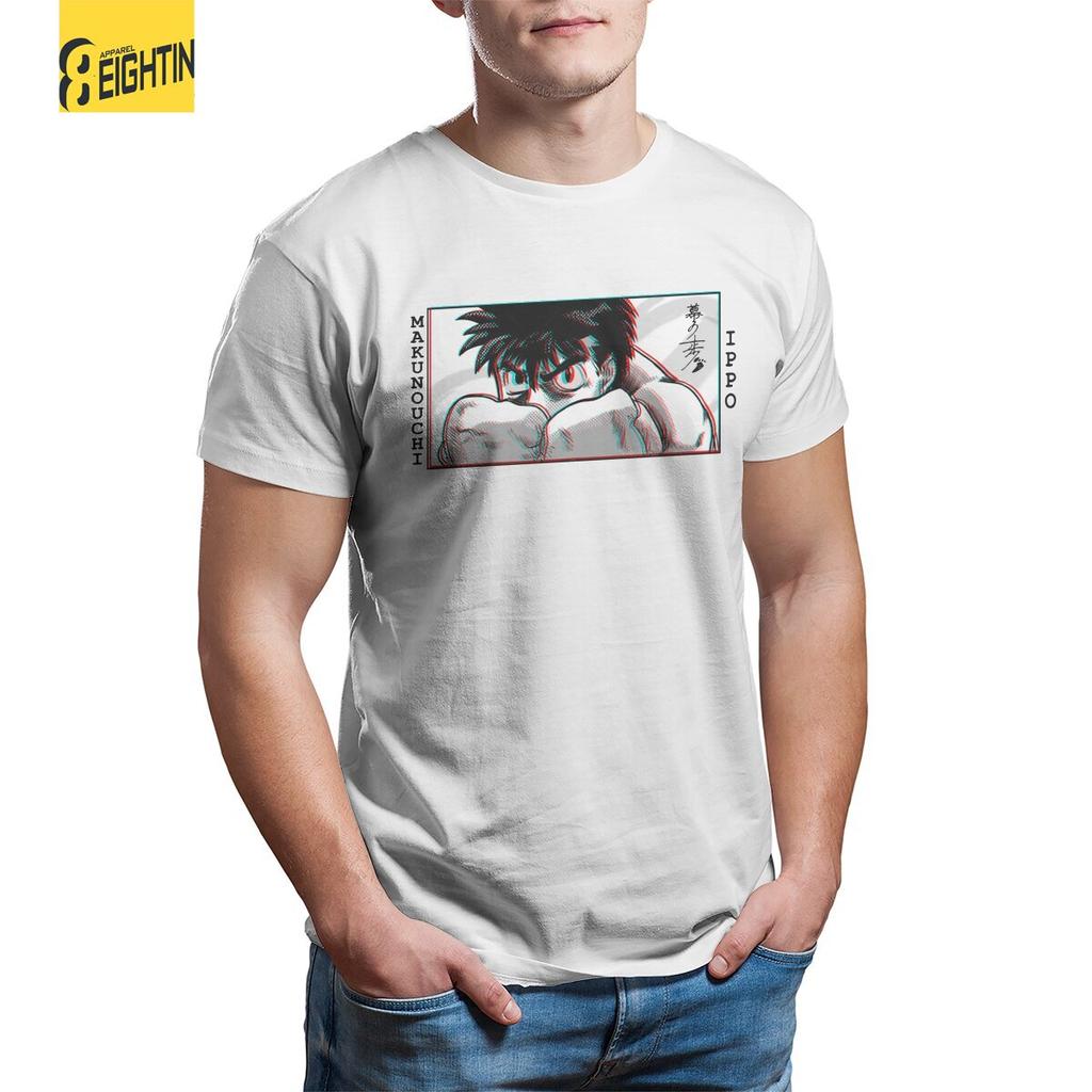 Novelty Makunouchi Ippo T-Shirt Men Round Neck 100% Cotton T Shirts Hajime No Ippo Anime Short Sleeve Tees Unique Clothes