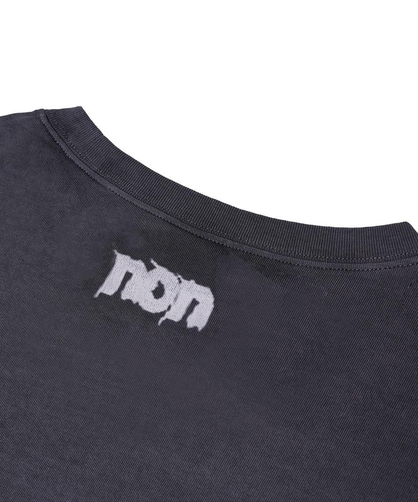 NONFLOOR Distressed Planet T-Shirt Washed Charcoal
