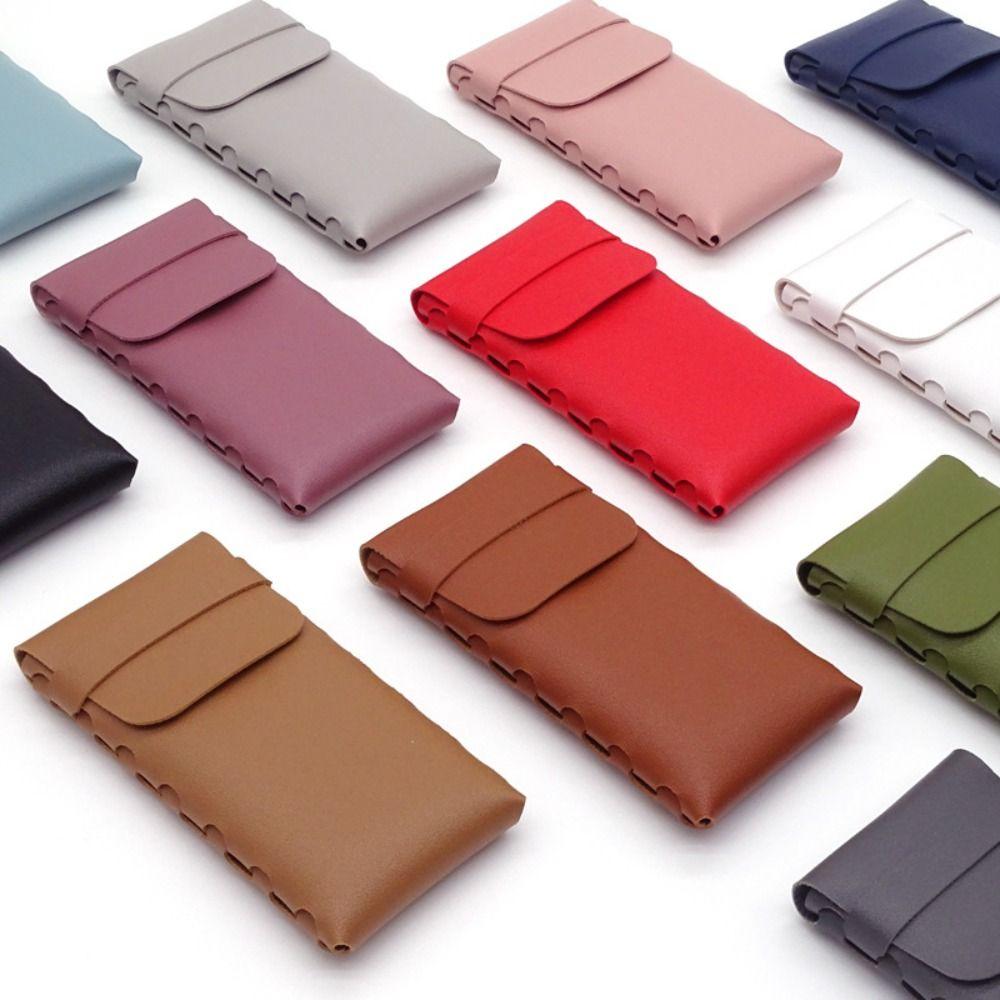 Solid Color Glasses Case Waterproof Eyeglasses Holder Leather Sunglasses Box Bag  Female/Male