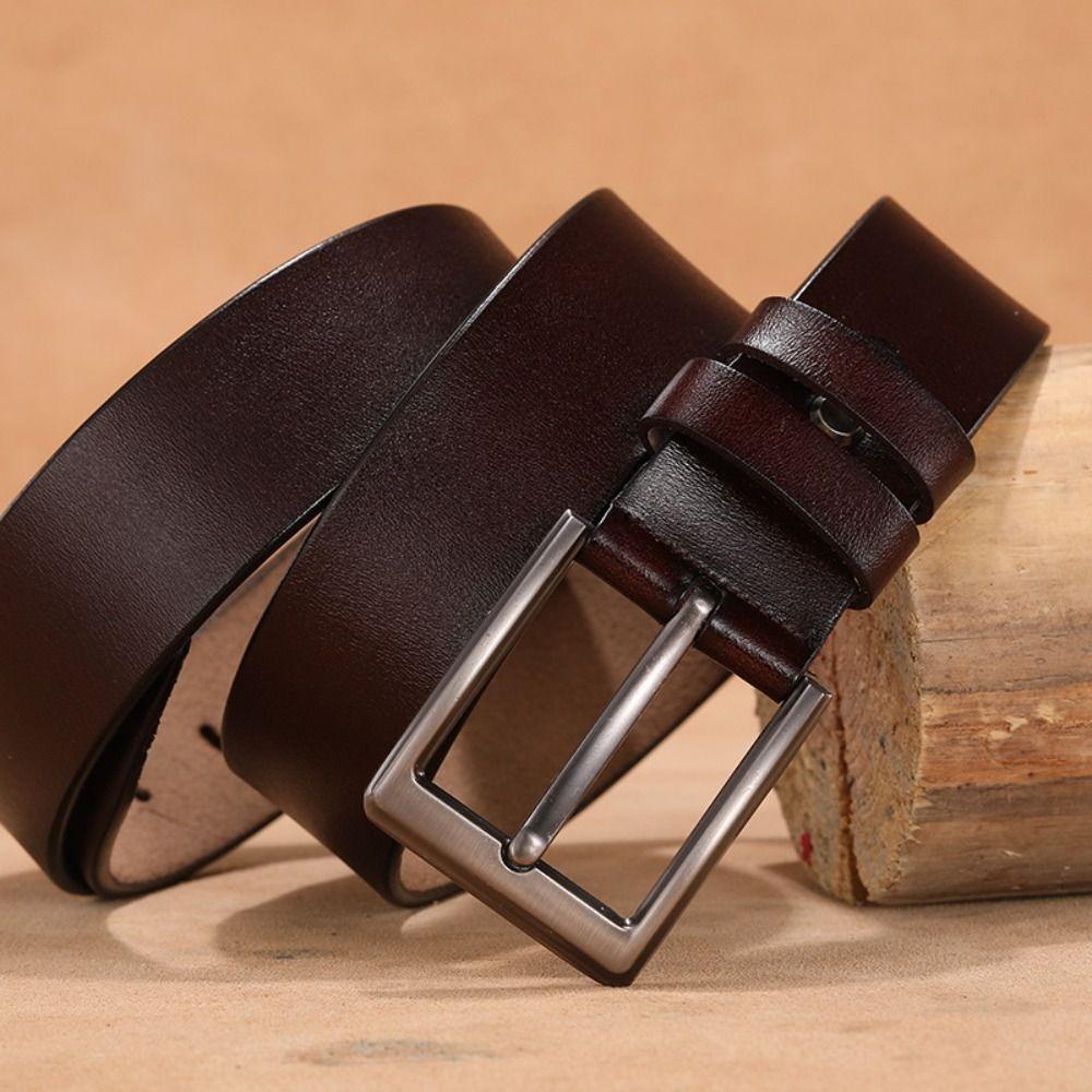Classic Leather Belt Versatile Waist Belts Waist Accessories Men Belt  Formal Occasions