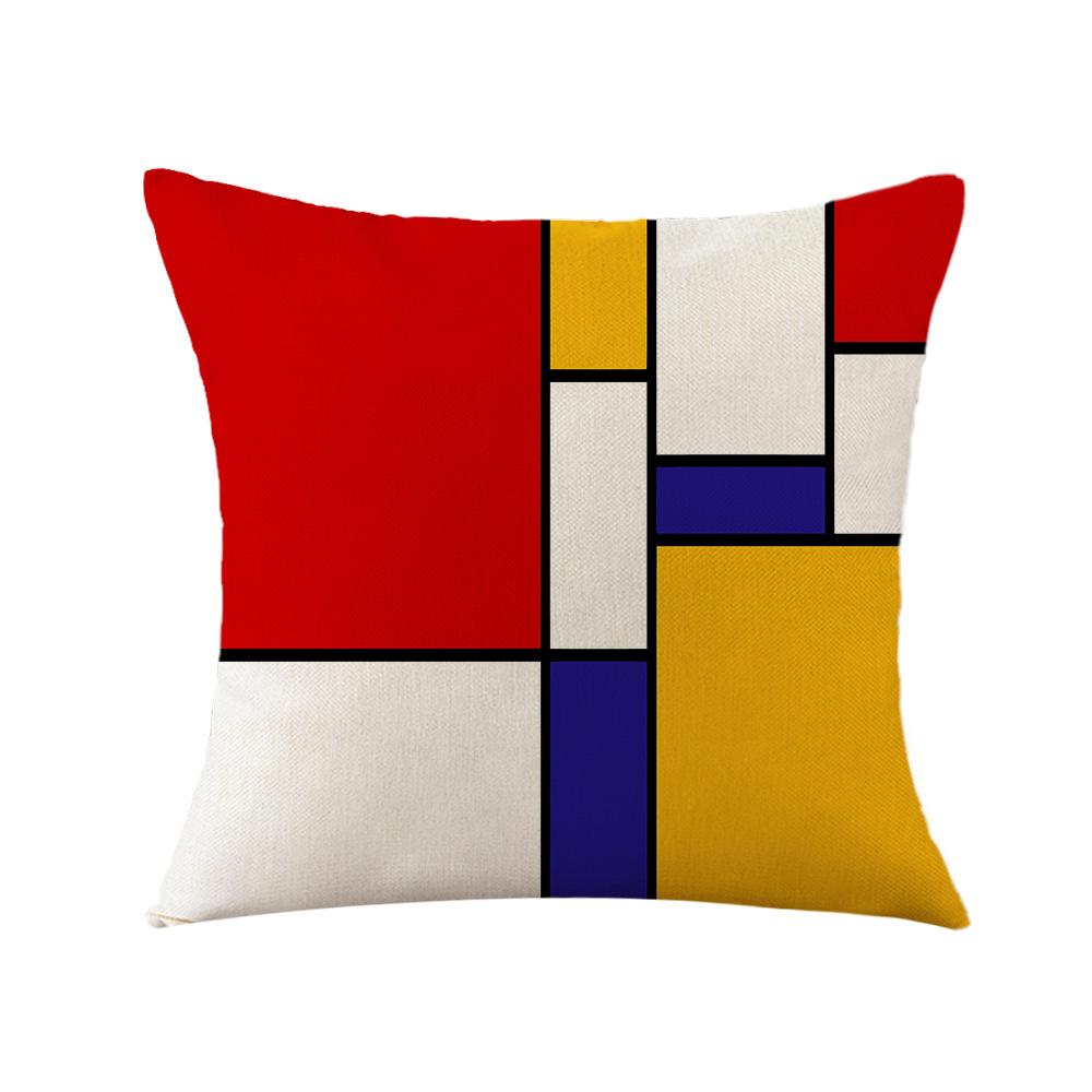 Geometrischer roter Kissenbezug Büro Kissen Sofa Kissen Bettseite Rückenlehne Kissenbezug