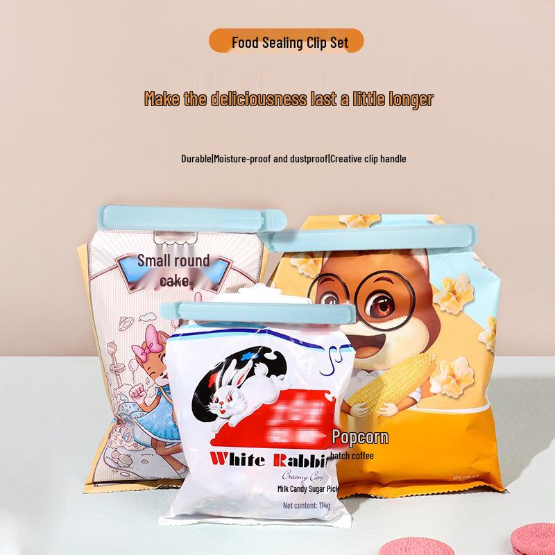 6er-Pack Kleine Plastik-Lebensmittelbeutel-Verschlussclips für Zuhause & Küche
