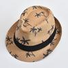 Men Straw Hat Fashion Prints Beach Travel Sun Visors Cap Summer Cool Fedora Hat