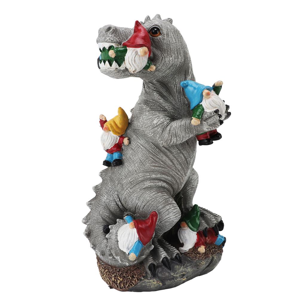 Mehrzweckige innovative lustige handgefertigte Dinosaurierstatue aus Harz für den Garten