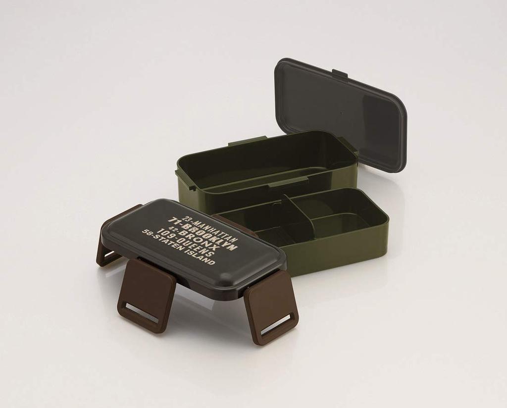 Skater Antibacterial Soft Serving Lunch Large Capacity Made In PFLW9AG Ag+ Two-Tier Box, 850ml, Brooklyn, Japan,