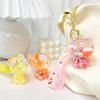 Creative Candy Bear Oil-Filled Keychain with Flowing Sand Pendant
