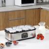 Joghurtbereiter, Griechischer Joghurtbereiter mit Deckel, 8 BPA-freie Glas-Innenbehälter à 180 ml, Joghurtbereiter mit LCD-Display-Timer