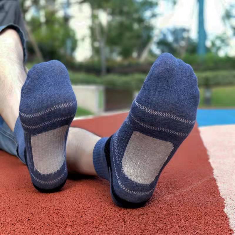 10 STÜCKE=5 Paar Hochwertige Baumwolle Neue Herbst Herrensocken Laufen Winter Freizeit Atmungsaktive Aktive Socken Streifen Sportsocken EUR38-48