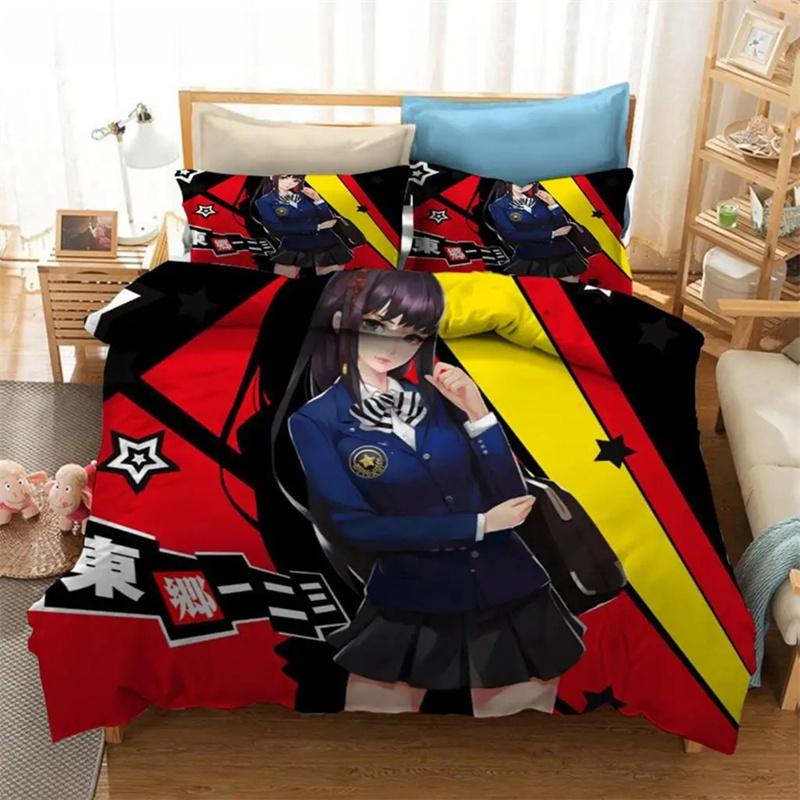 Mode 3D Druck Persona 5 P5 Anime Spiel Bettwäsche Set Doppel Twin King Bettbezug Steppdecke Kissenbezug Jungen Mädchen Erwachsene Schlafzimmer