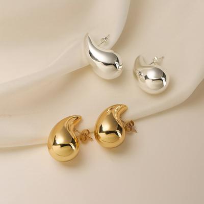 1 Pair of Luxurious Feng Shui Teardrop Stud Earrings Dramatic Valentine's Day Style Exquisite Valentine's Day Gift