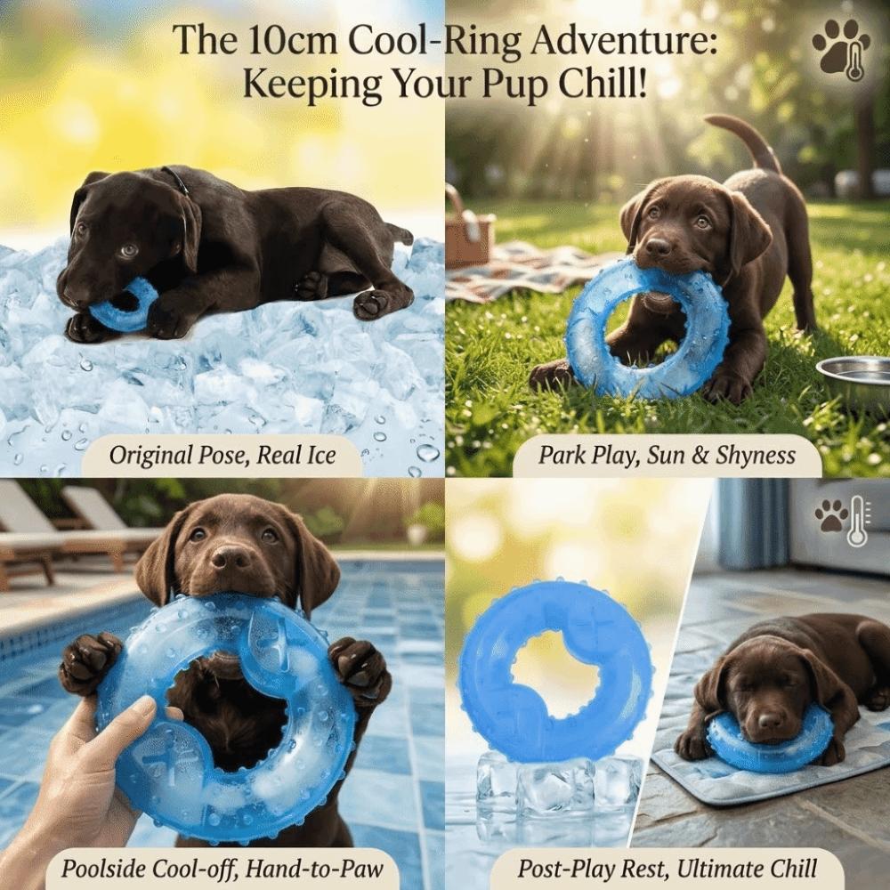 Soft Rubber Dog Cooling Toy circular Frozen Chew Toy Fun TPR Durable Toy  Indoor Play