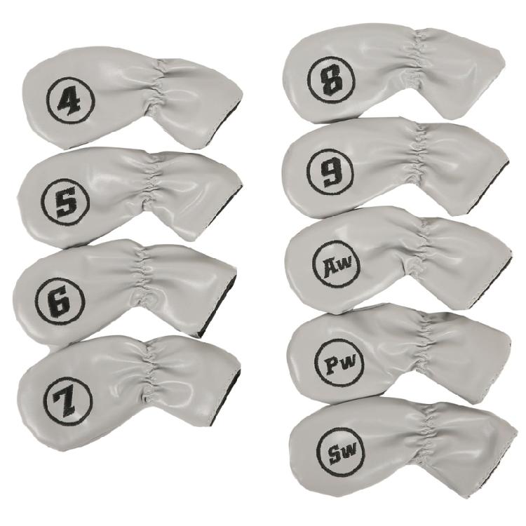 9Pcs Golfs Club Head Cover Fit Most Brands Golfs PU Leathers Iron Waterproof Golfs Club Headcover Golfs Iron Head Cover