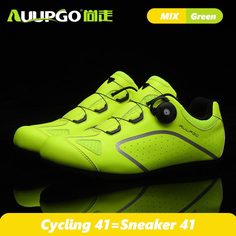 Original Auupgo 2024 New Cycling MTB Shoes Route Cleat Road Bike Speed Flat Sneaker Racing Women Bicycle Mountain Spd Biking