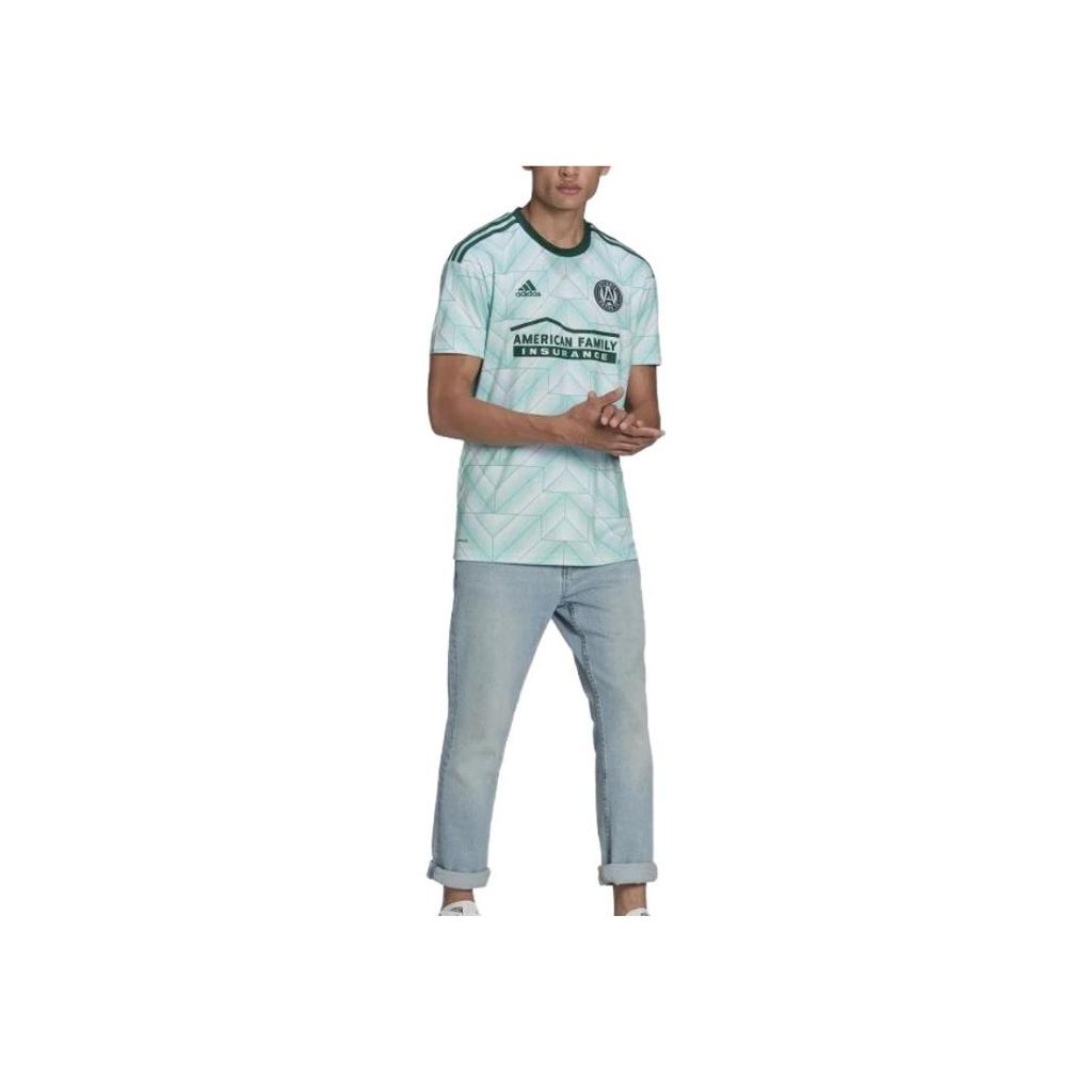 Adidas SS23 Logo Print Striped Short Sleeve T-Shirt Men Tops Green H45466