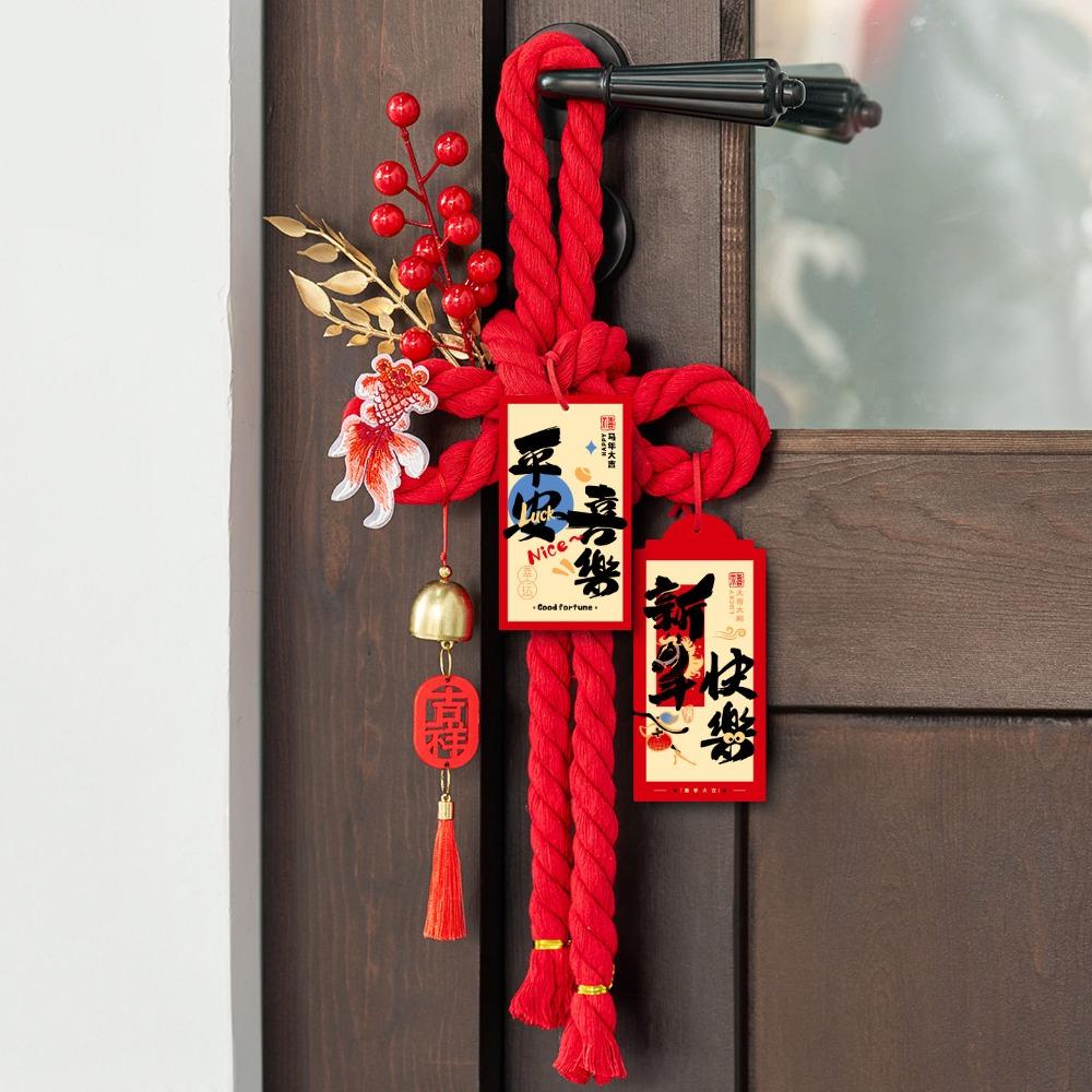 Traditional Handcrafted New Year Decoration DIY Lucky Charm Swastika Knot Pendant Hanging Design Chinese Knot Ornaments