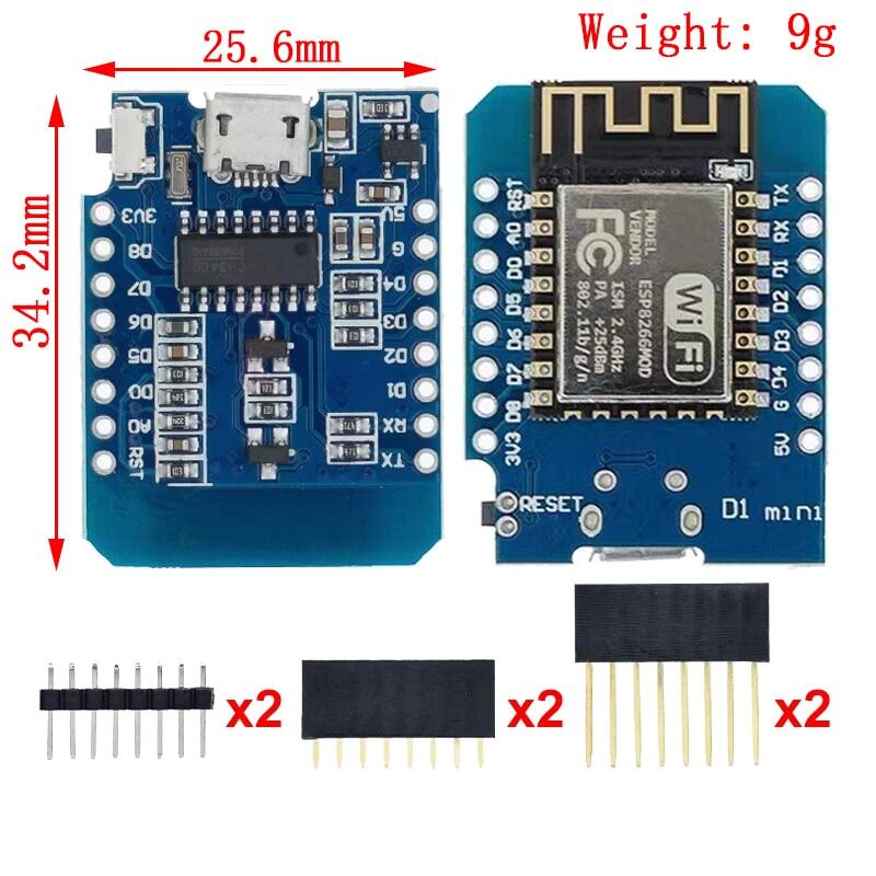 WeMos D1 Mini Pro V3.0 NodeMcu 4MB/16MB octeți Lua Internet of Things Placă de dezvoltare bazată pe ESP8266 CH340G Nodemcu V2