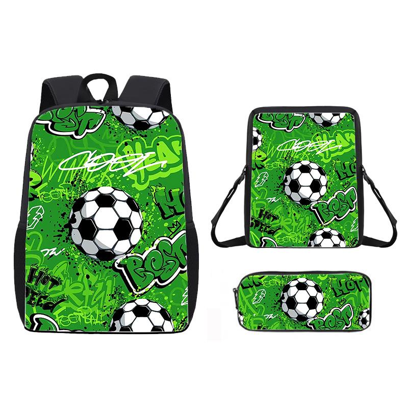 Football Football Printed Children'S Student School Bag 17 Inch Elementary School Light Backpack