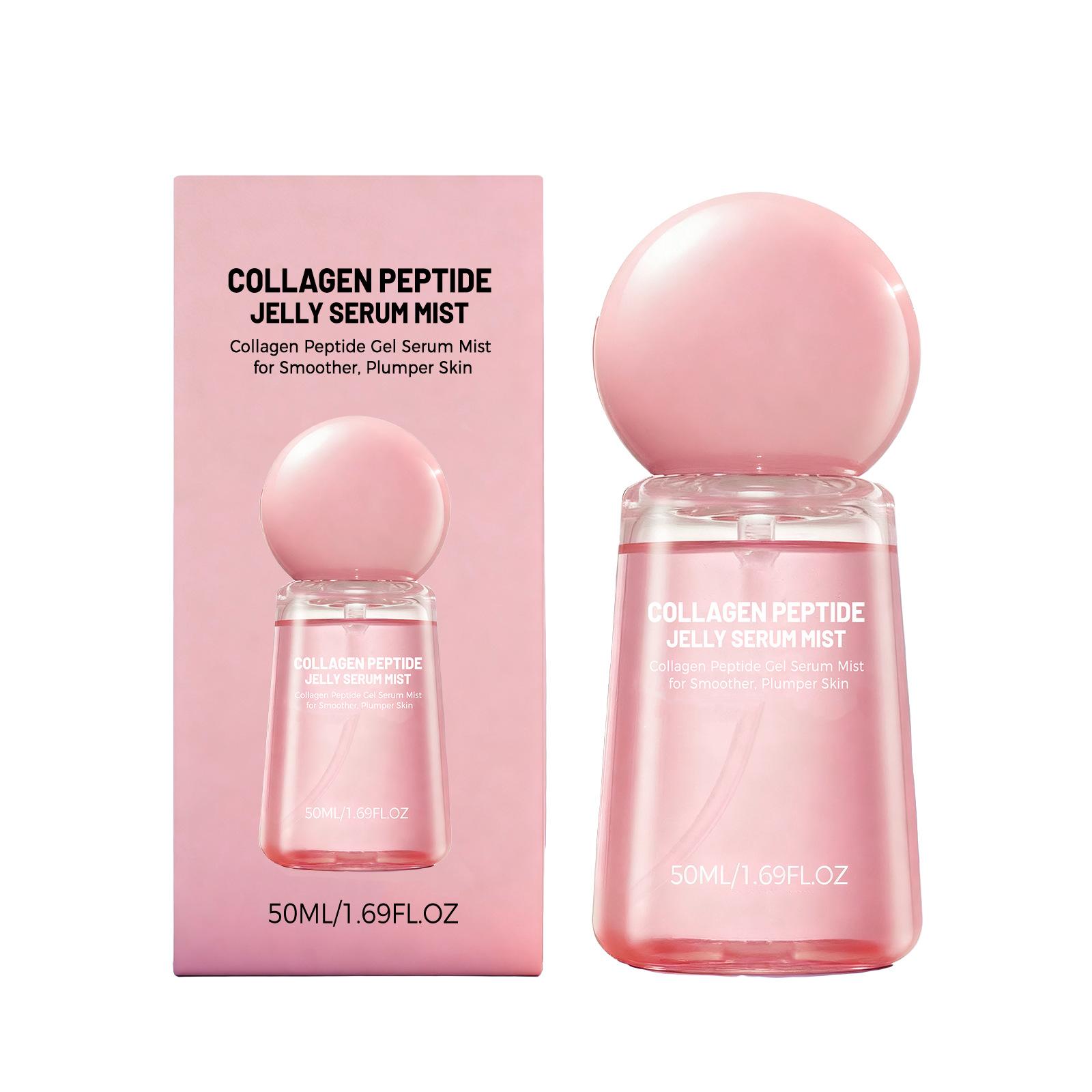 Collagen Peptide Jelly Serum Mist, Portable Hydrating Refreshing Facial Spray for All Skin Types 50ml 50ml
