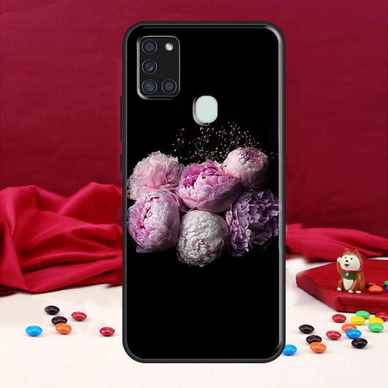 

Чехол с красивым цветком пионов для Samsung Galaxy A34 A54 A14 A12 A22 A32 A52 A51 A71 A50 A53 A73 A13, задняя крышка Samsung A51 4G