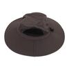 Sun Hat Nylon Dark Gray UV Protection Breathable Adjustable Wide Brim Fishing Hat for Hiking Garden Beach