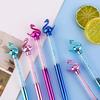 1Pc  Colored Metal Flamingo Pen 0.5mm Quick Drying Without Touching Hands Suitable for Office W, Diaries, and Student Classroom Prizes Back To School