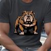Stylized Bulldog Graphic Tee Mens Casual Cotton Short Sleeve Oneck Tshirt Summer