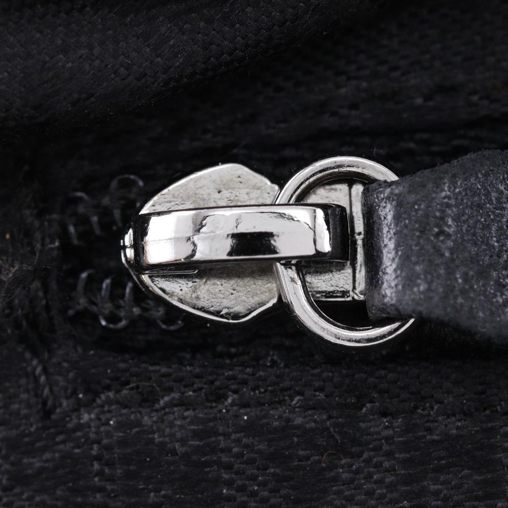 CHANEL Camelia Tote Bag ChainShoulder black Suede Women Used