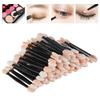 100pcs New Disposable Eyeshadow Brush Set, Dual Sided Sponge Nylon Brushes for Eye Makeup Application