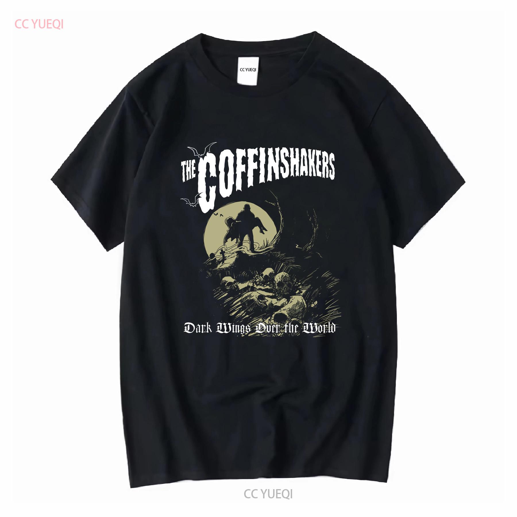 

The Coffinshakers Dark Wings V2 Band poster album cover T shirt all sizes S 5XL vintage Washed Stylish homme fashion Stretched 4XL