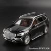 1:24 GLS600 S680 Model Diecast Alloy Toy Car Sound Light Pull Back Front Wheel Steering Door Opened Vehice Children Holiday Gift