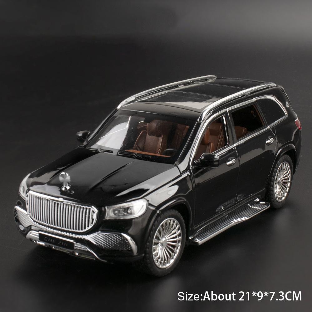 1:24 GLS600 S680 Model Diecast Alloy Toy Car Sound Light Pull Back Front Wheel Steering Door Opened Vehice Children Holiday Gift