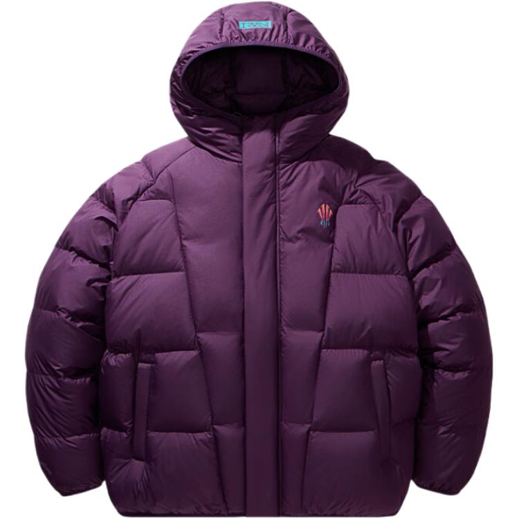 

Anta Короткая дутая куртка с капюшоном из баскетбольной серии Kyrie, куртки унисекс, фиолетовый 972541903-2 L