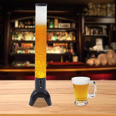 Wieża do piwa 100 oz, 3L, Przezroczysta wieża do napojów z rurką lodową, Wieża na napoje stołowa do margarit i alkoholi