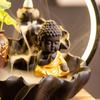 Luxusní světlo Nové Buddha Ruční Zpětný Proud Kadidlo Hořák LED Lampa Kroužek Domácí Dekorace Fialový Písek Zen Kadidlo Hořák Kadidlo Table