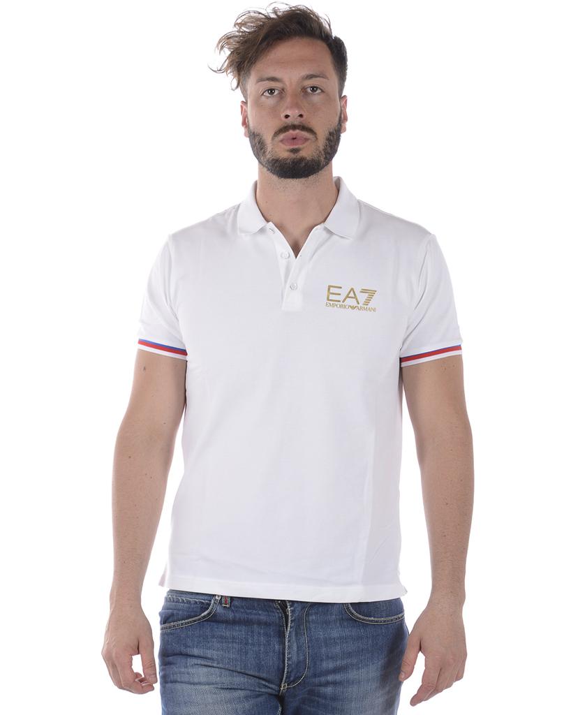 white ea7 polo