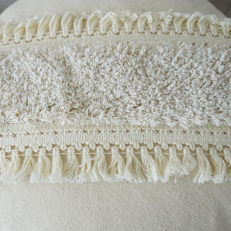 1PC Bohemian Ethnic Fringe Throw Pillow Covers Tufted Living Room Decor Cushion Covers Soft Pillow Cover with Zipper Home Decor