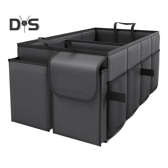 

46л Автомобильный багажник для хранения вещей Органайзер Большая вместимость Складная конструкция Многоцелевой багажник Органайзер Контейнер для хранения с ручкой 55cm чёрный