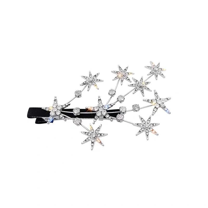 New Hair Clips Bling Star Rhinestone for Women Girls Female Hair Accessories Headwear Girls Big Hairpins Bangs Clip