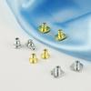 Set of 4 Secure Earring Backs Studs Locking Clutch Secure Locking Backing Stainless Steel Earring Plugs for Droopy Ears