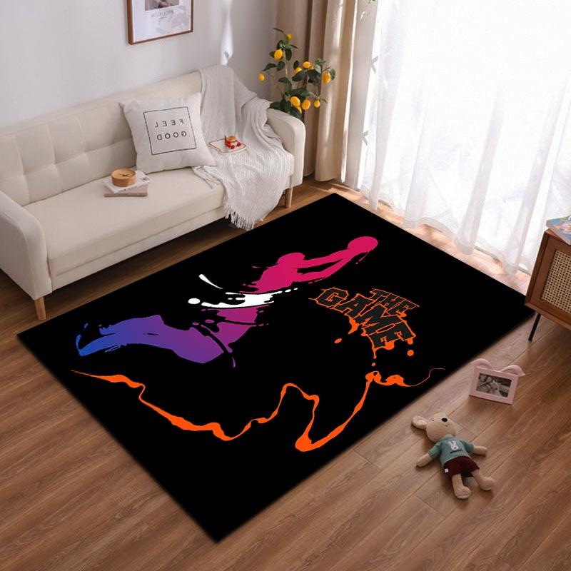 

Basketball Theme Rug with Dunk Design and The Game Text Print Suitable for use as an anti-slip for living room bedroom sofas 40x60cm( 15x23in )