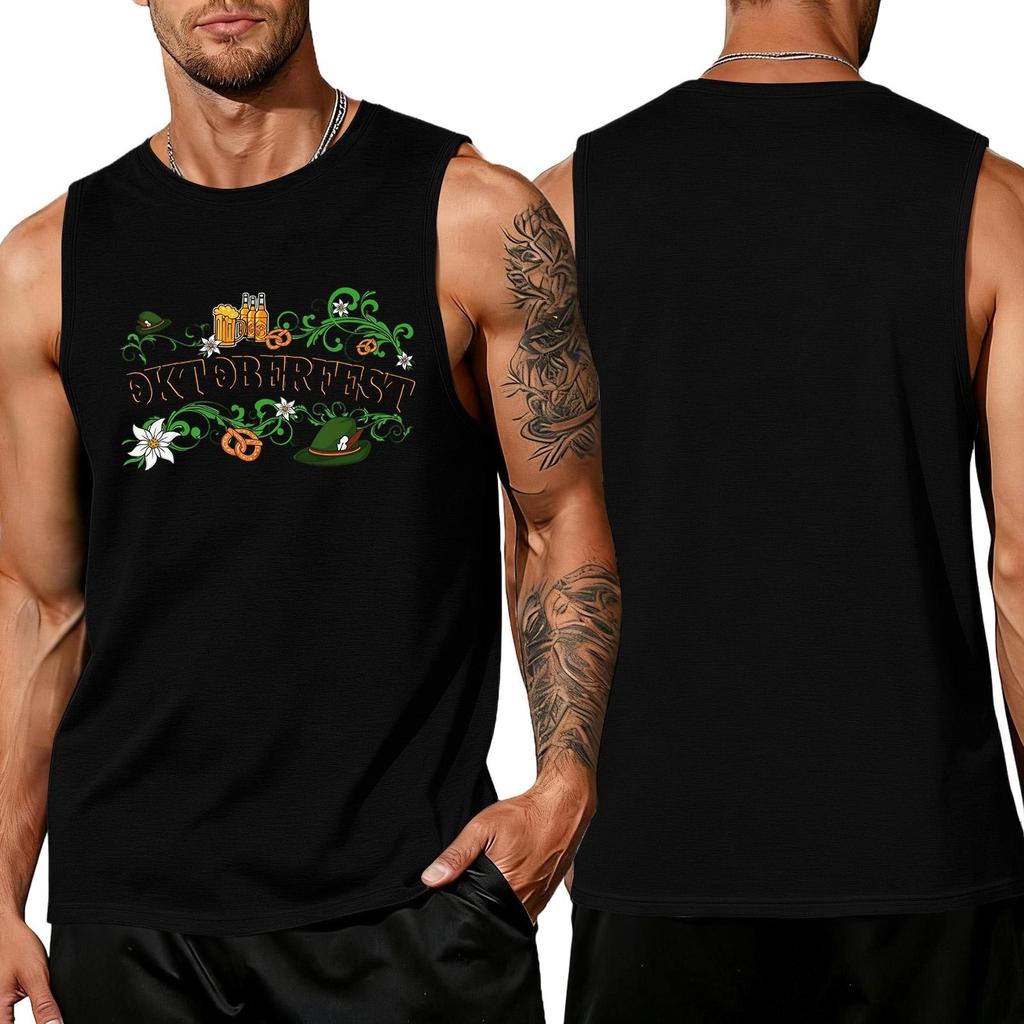 Men Sleeveless Tank Top Casual Summer Loose Fit Lightweight Muscle Shirt Breathable Soft Fabric Comfortable Beachwear