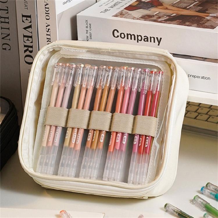 High Capacity Marker Carrying Bag 108 Capacity Marker Carrying Case with Handle for Gel Pen Marker Organizers Bag