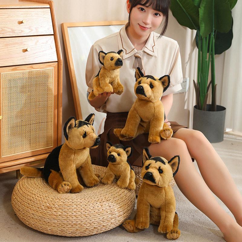 New17/30cm Simulation Sitting German Shepherd Dogs Super Soft Throw Pillow Home Decor Funny Animals Baby Birthday Gifts