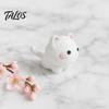 3D Printed Mini Cat Figurine, Cartoon White Kitten Decorative Statue, Modern Animal Sculpture for Desk Decoration, Gift for Pet Lovers